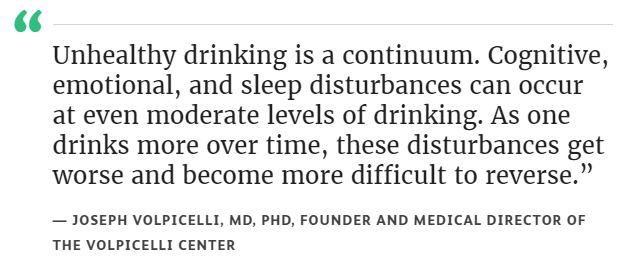 A quote from dr. John o ' neill, md, founder and medical director of the center for alcohol dependence